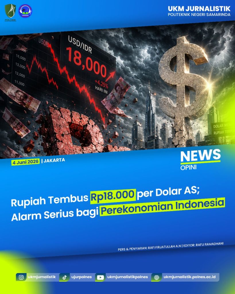 RUPIAH TEMBUS RP18.000 PER DOLAR AS, ALARM SERIUS BAGI PEREKONOMIAN INDONESIA